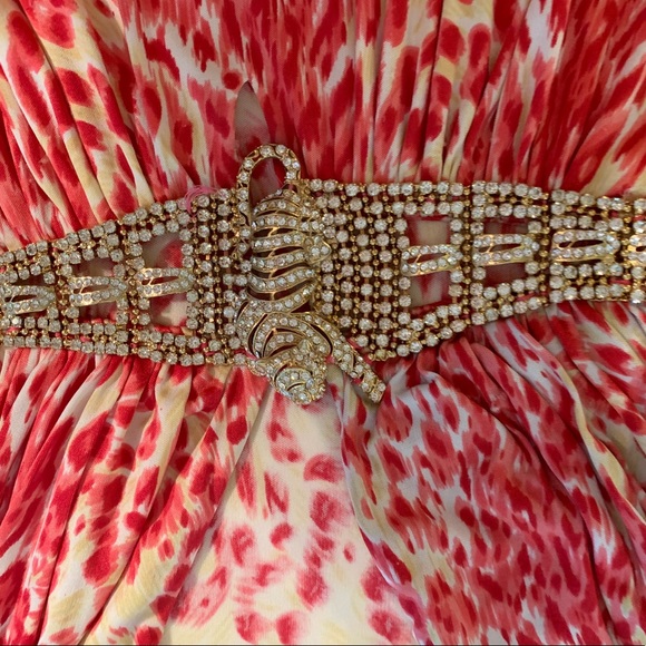 Sky Dresses & Skirts - Sky brand pink leopard jeweled dress large